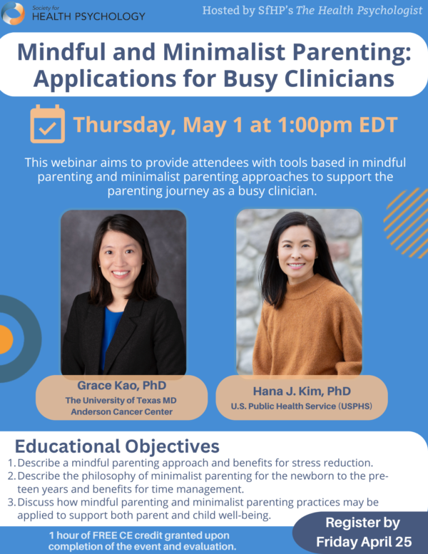 SfHP: Mindful and Minimalist Parenting: Applications for Busy Clinicians