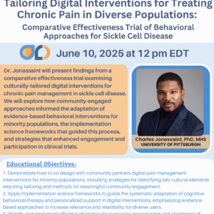 SfHP: Tailoring Digital Interventions for Treating Chronic Pain in Diverse Populations: Comparative Effectiveness Trial of Behavioral Approaches for Sickle Cell Disease